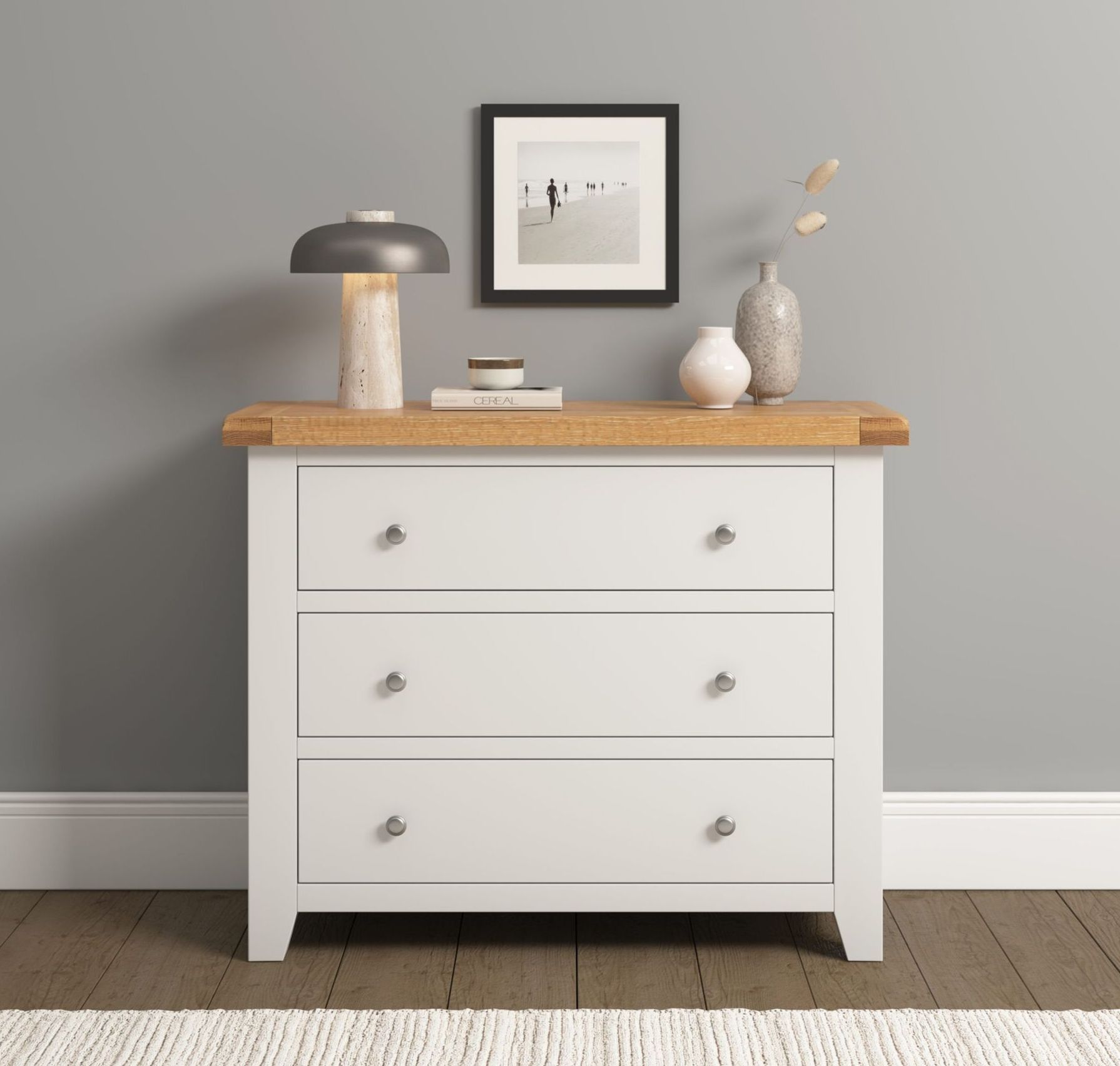 Warwick Ivory 3 Drawer Chest