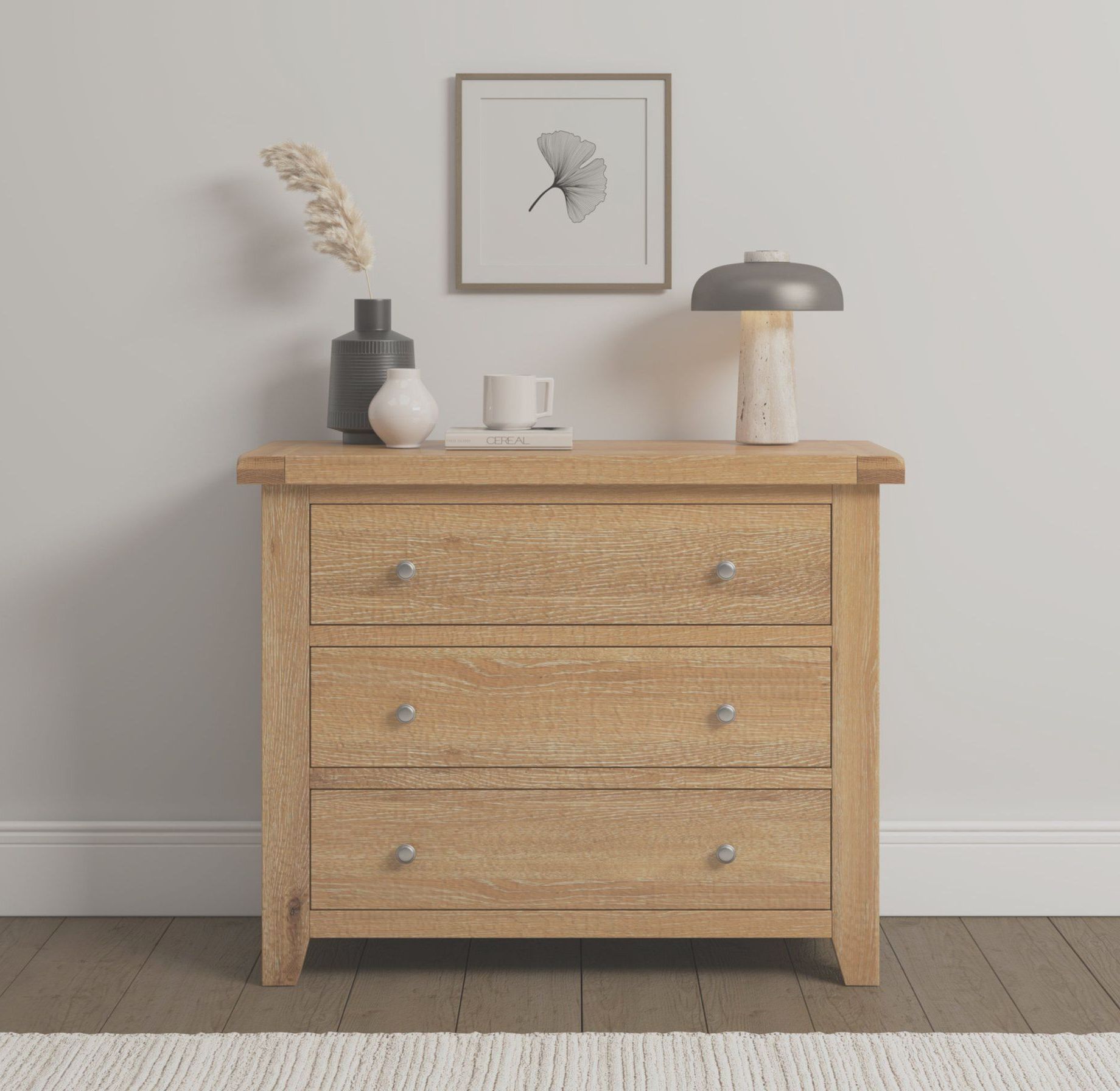 Warwick Oak 2 over 3 Chest of Drawers