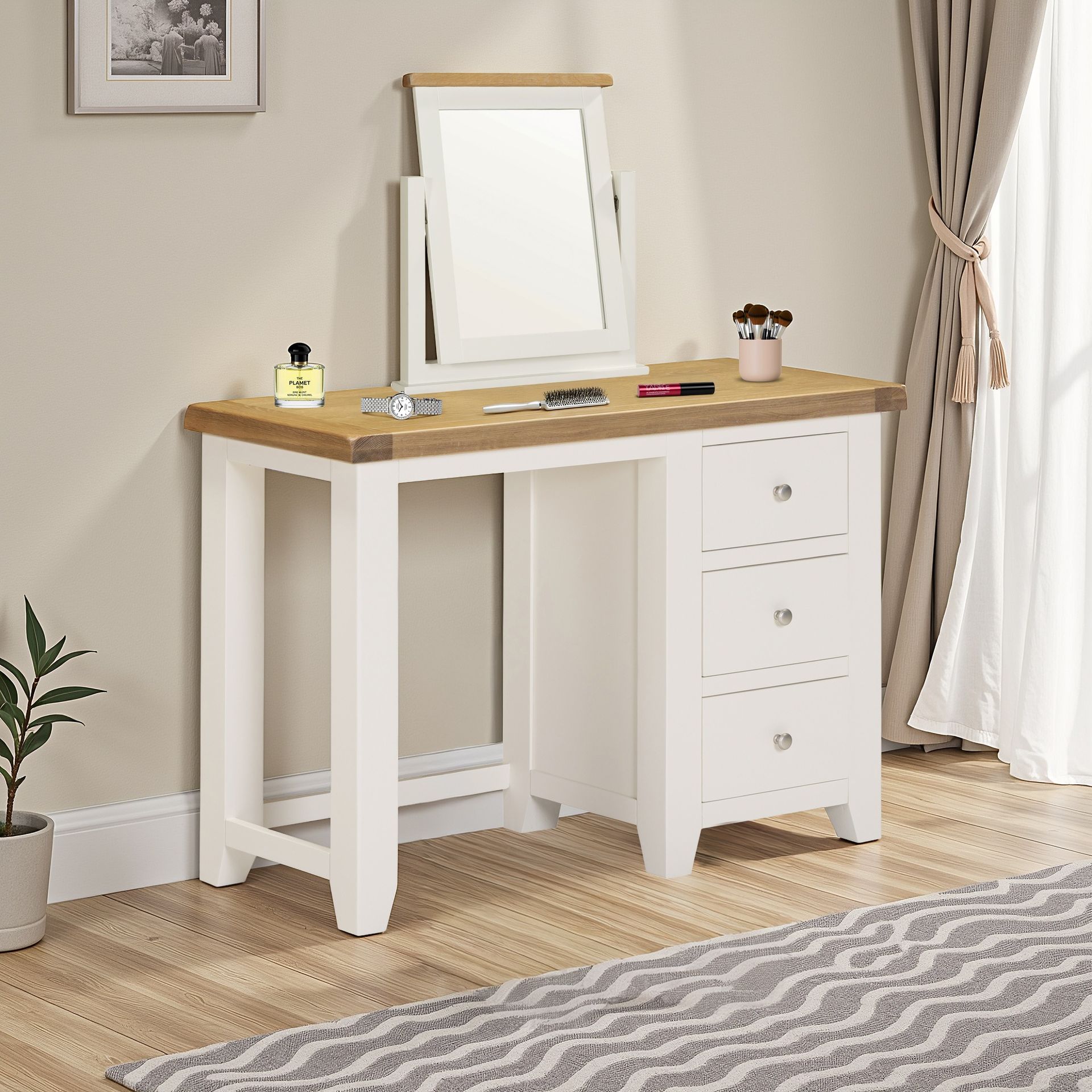 Warwick Ivory Dressing Table & Mirror