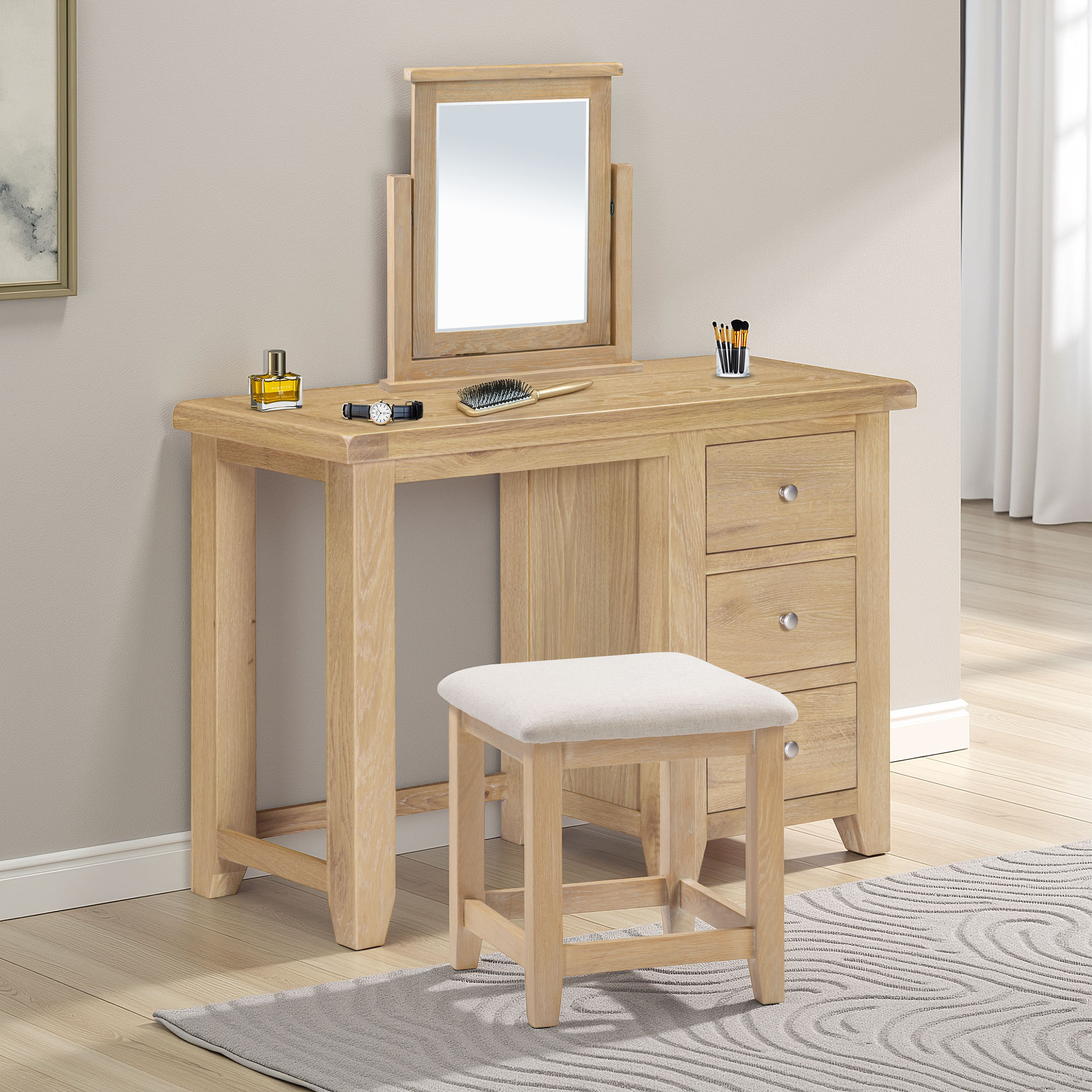 Warwick Oak Dressing Table Set