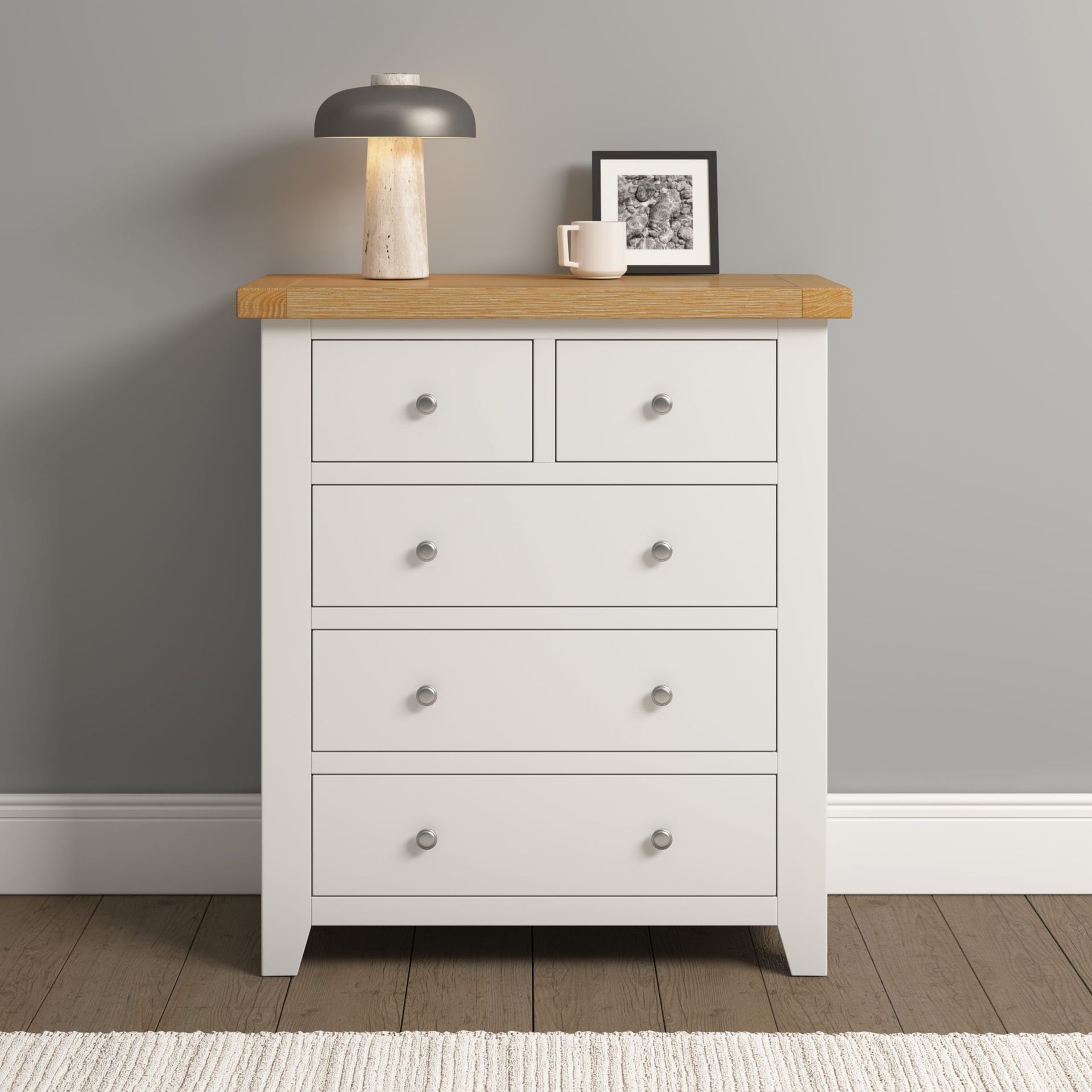 Windsor Ivory 2 over 3 Chest of Drawers