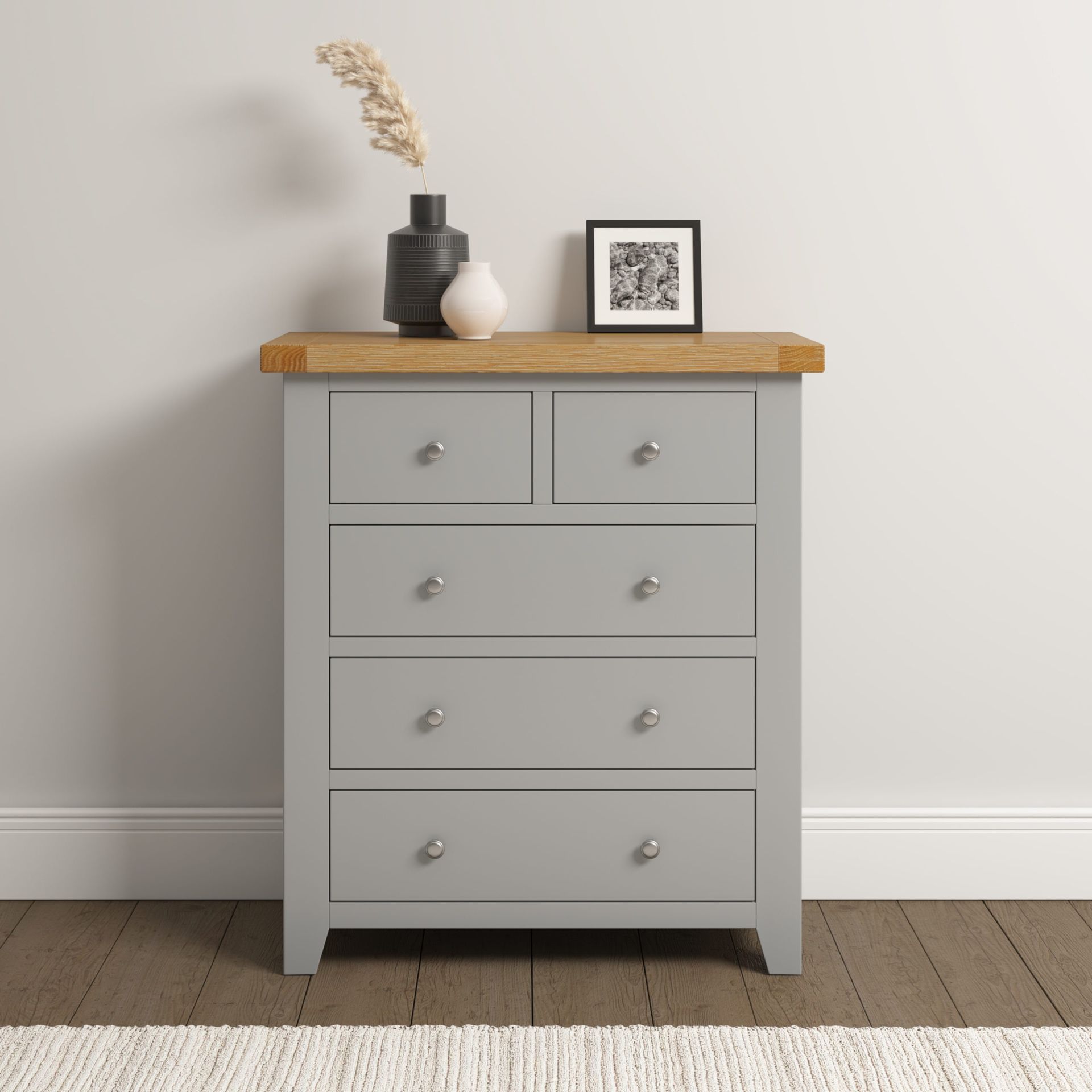 Windsor Grey 2 over 3 Chest of Drawers