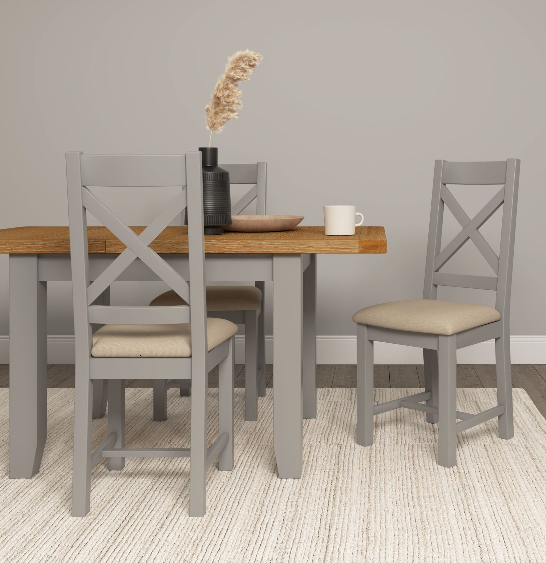 Windsor Grey 1.2m Extending Dining Table