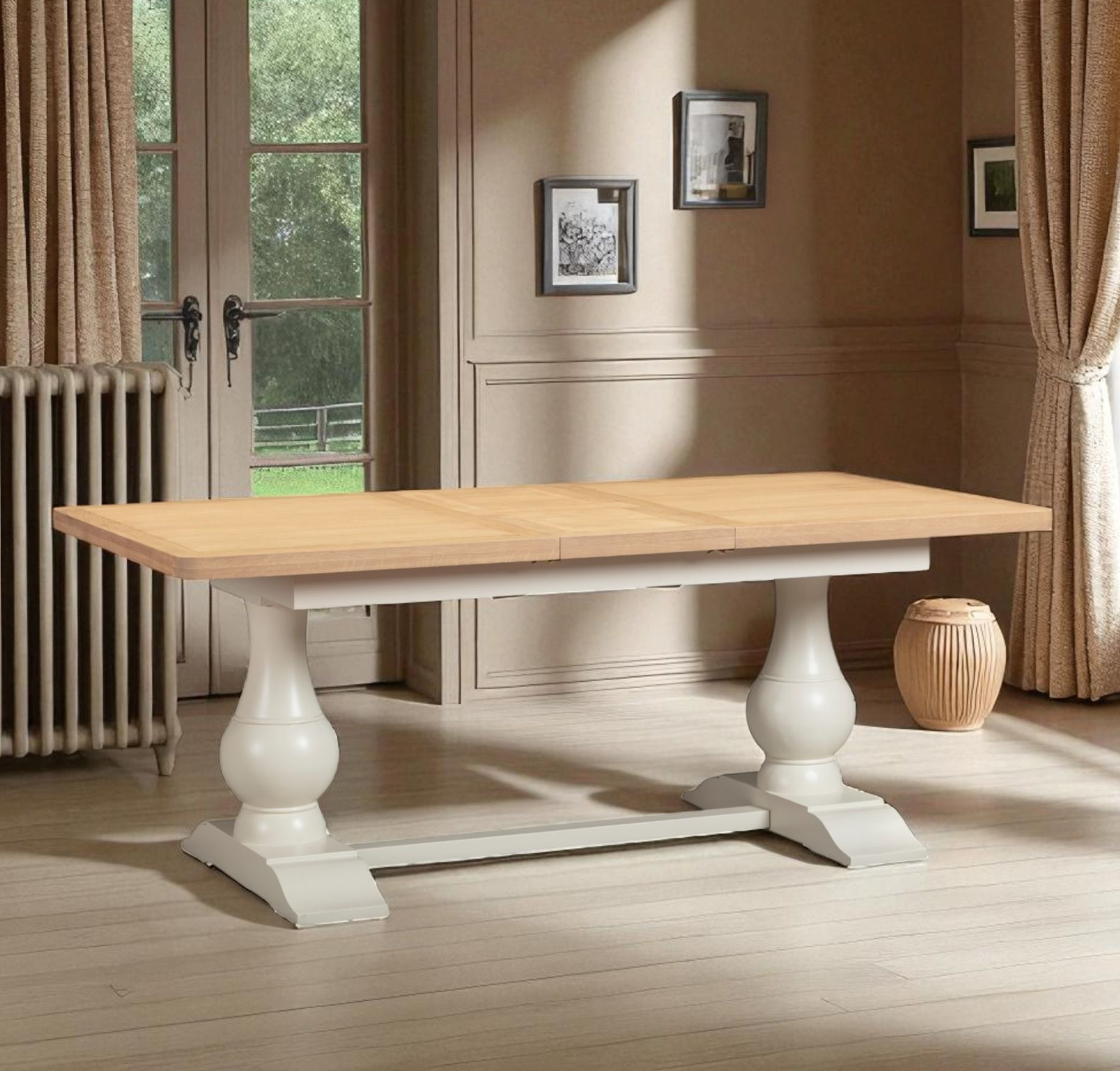 Oxford Ivory 1.6m Extending Table