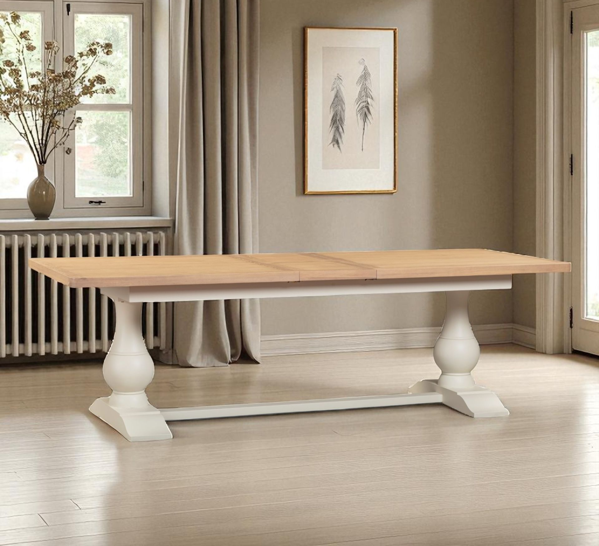 Oxford Ivory 2.2m Extending Table