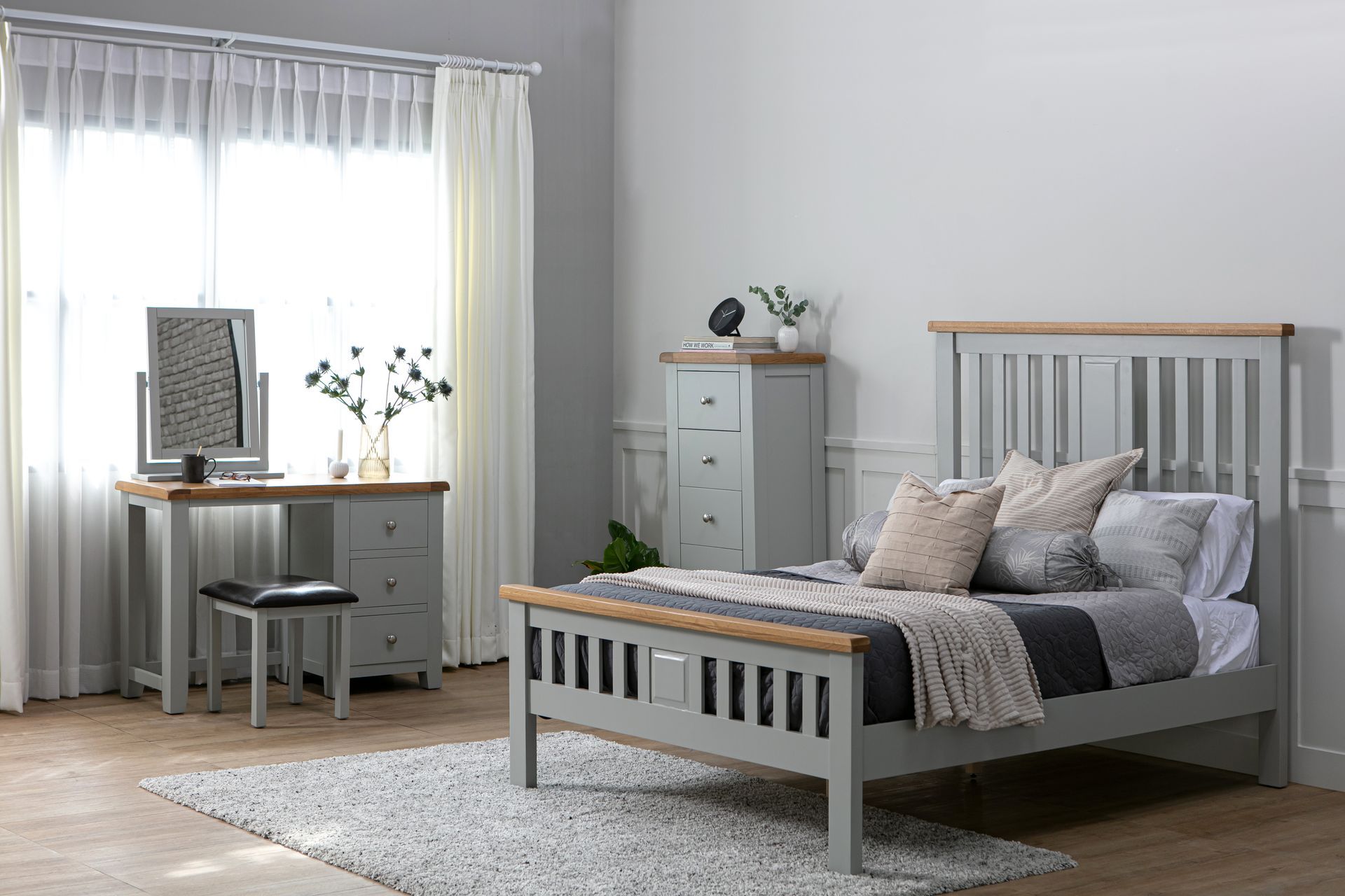 French Grey Bedroom
