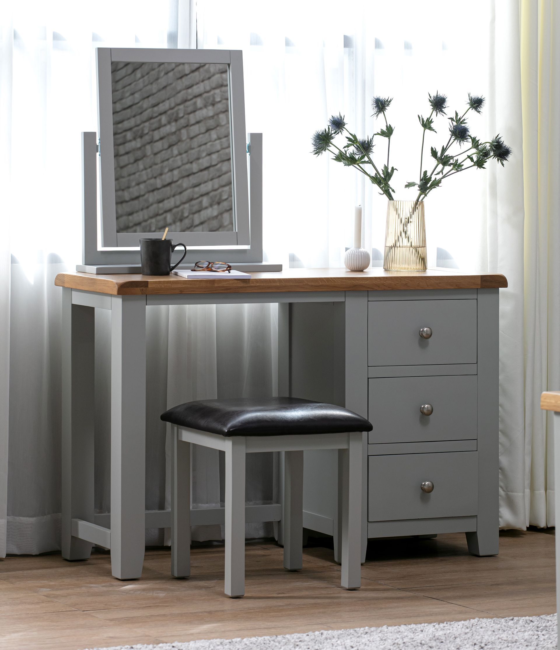 French Grey Dressing Table