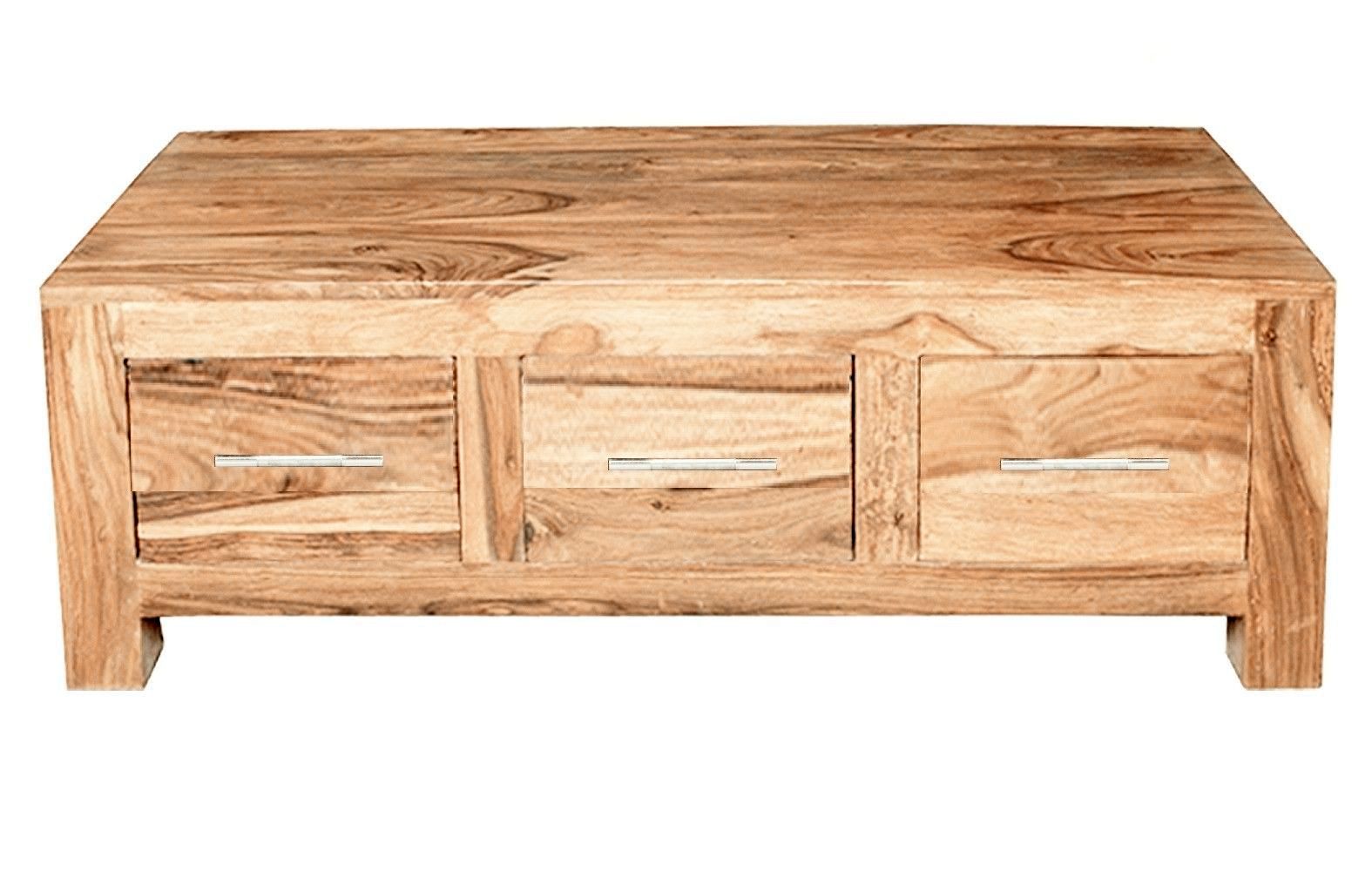 Cube Mango 3 Drawer Coffee Table