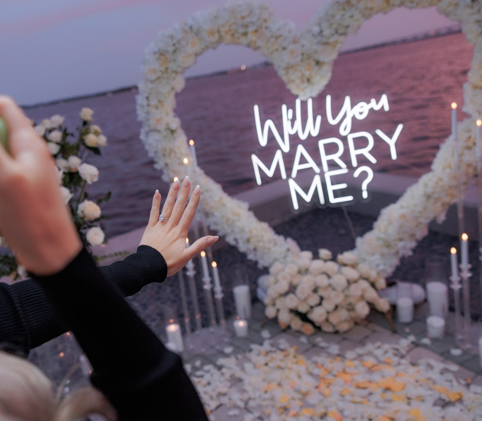 Engagement proposal setup with 
