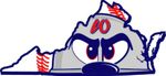 A cartoon drawing of the state of virginia with an angry face