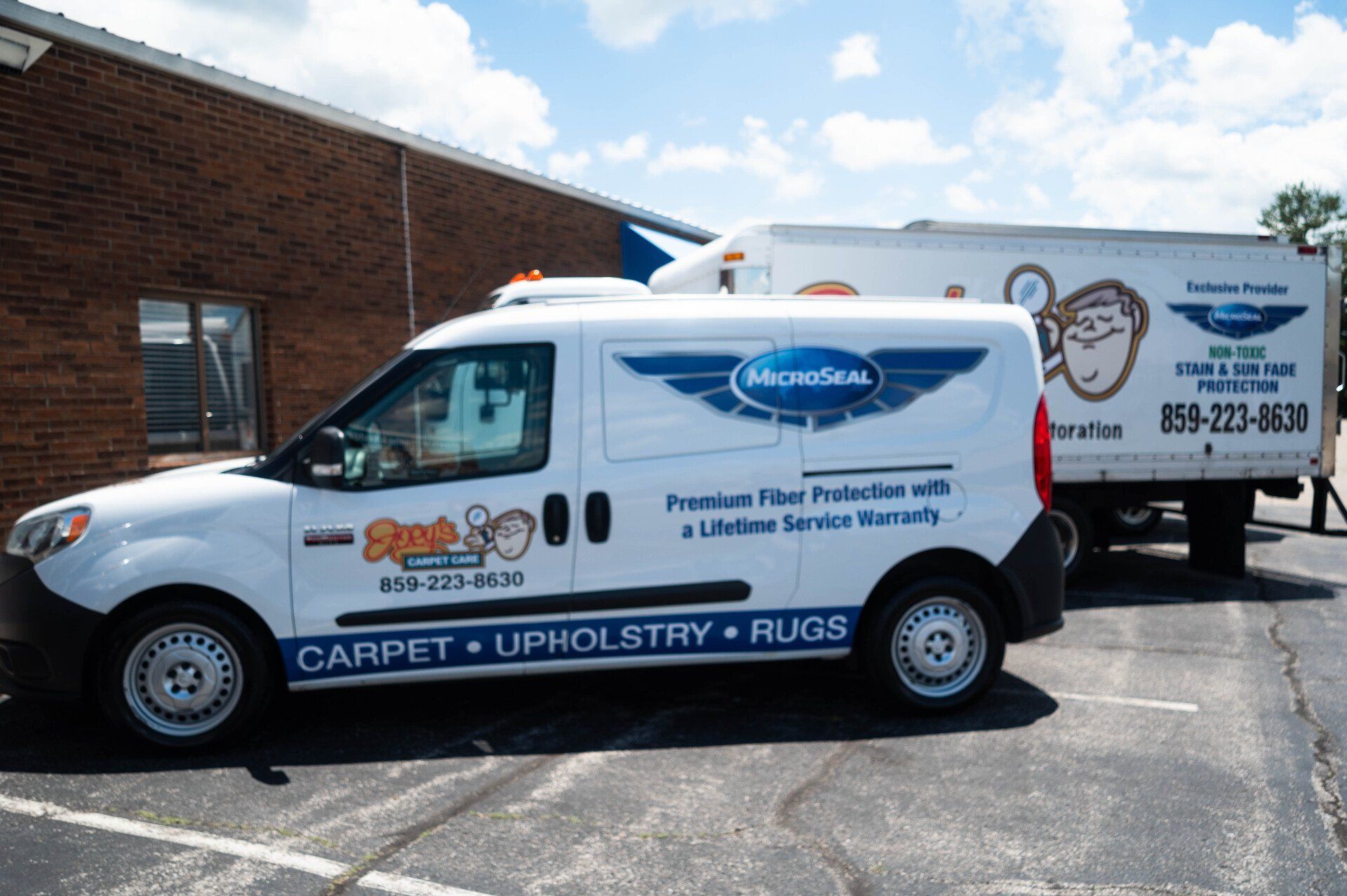 microseal logo on joey's van