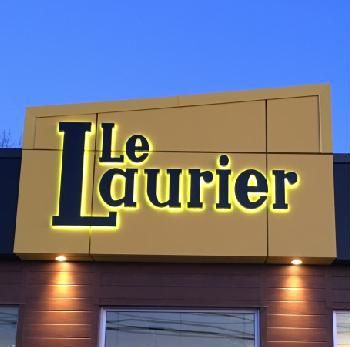 Groupe MD enseigne lumineuse channel renversée Friterie Le Laurier