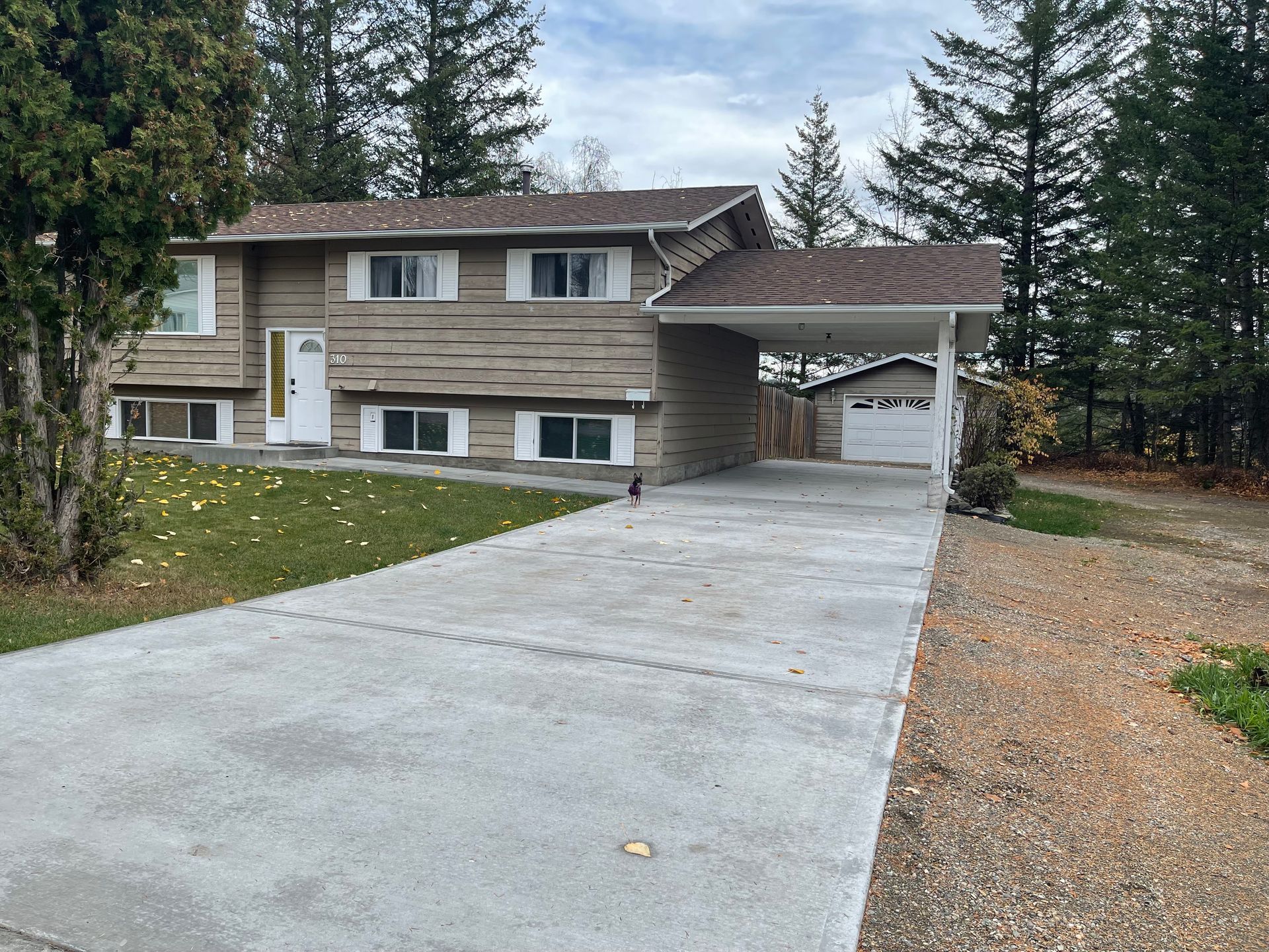 concrete driveway after image