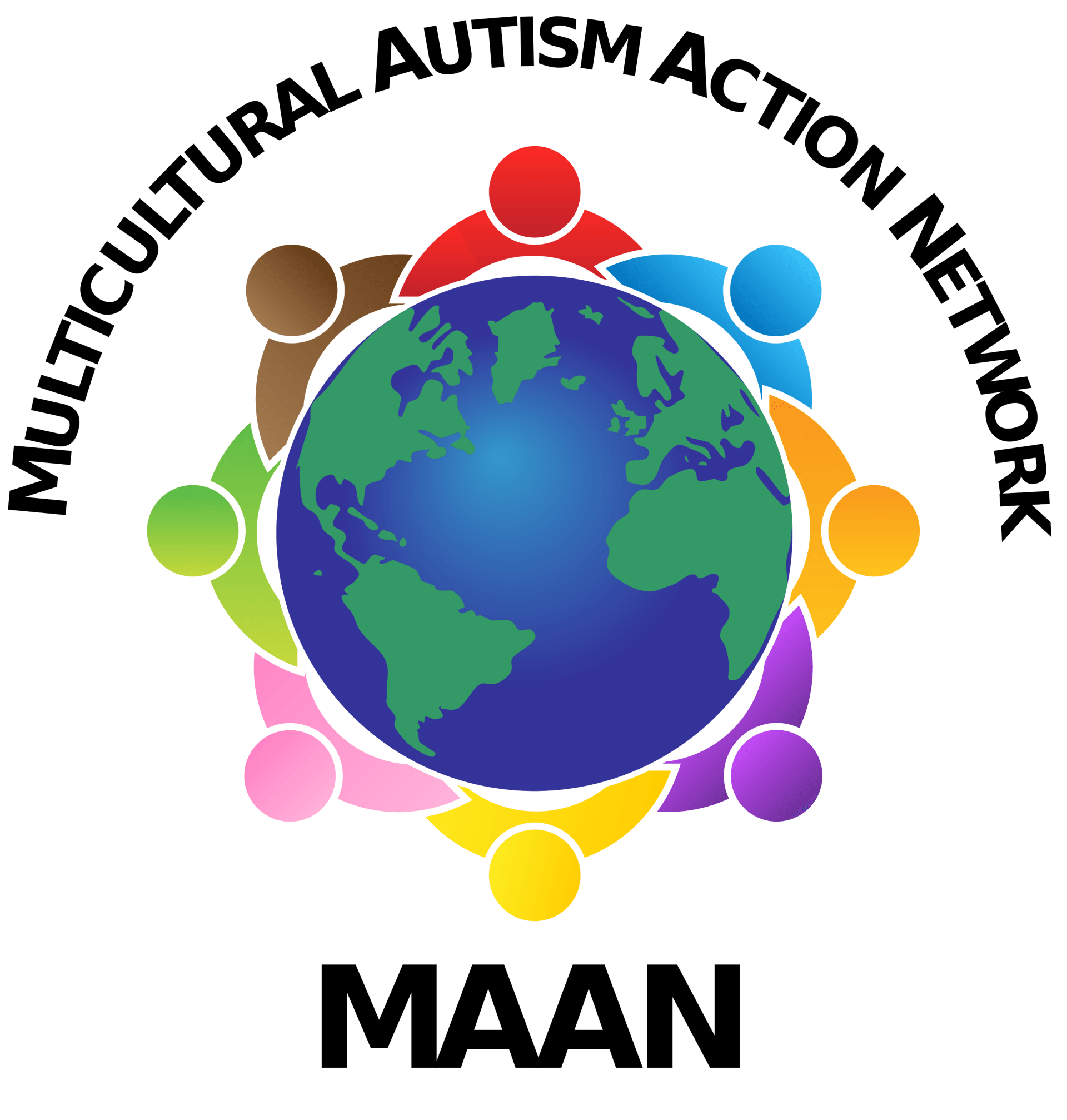 A logo for the multicultural autism action network