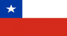Bandera de Chile: Un cuadrado azul con una estrella blanca en la esquina superior izquierda 