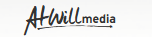 Black-and-white “AllWill media” logo with a handwritten style and underline