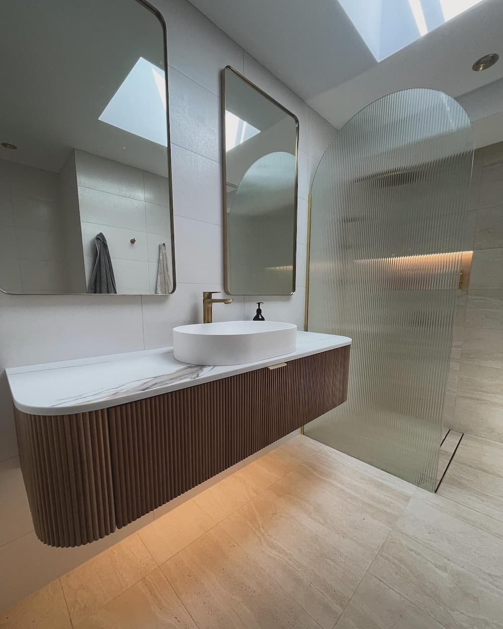 A Bathroom That Has Newly Installed Lights — KARM Electrical Services In Medowie, NSW