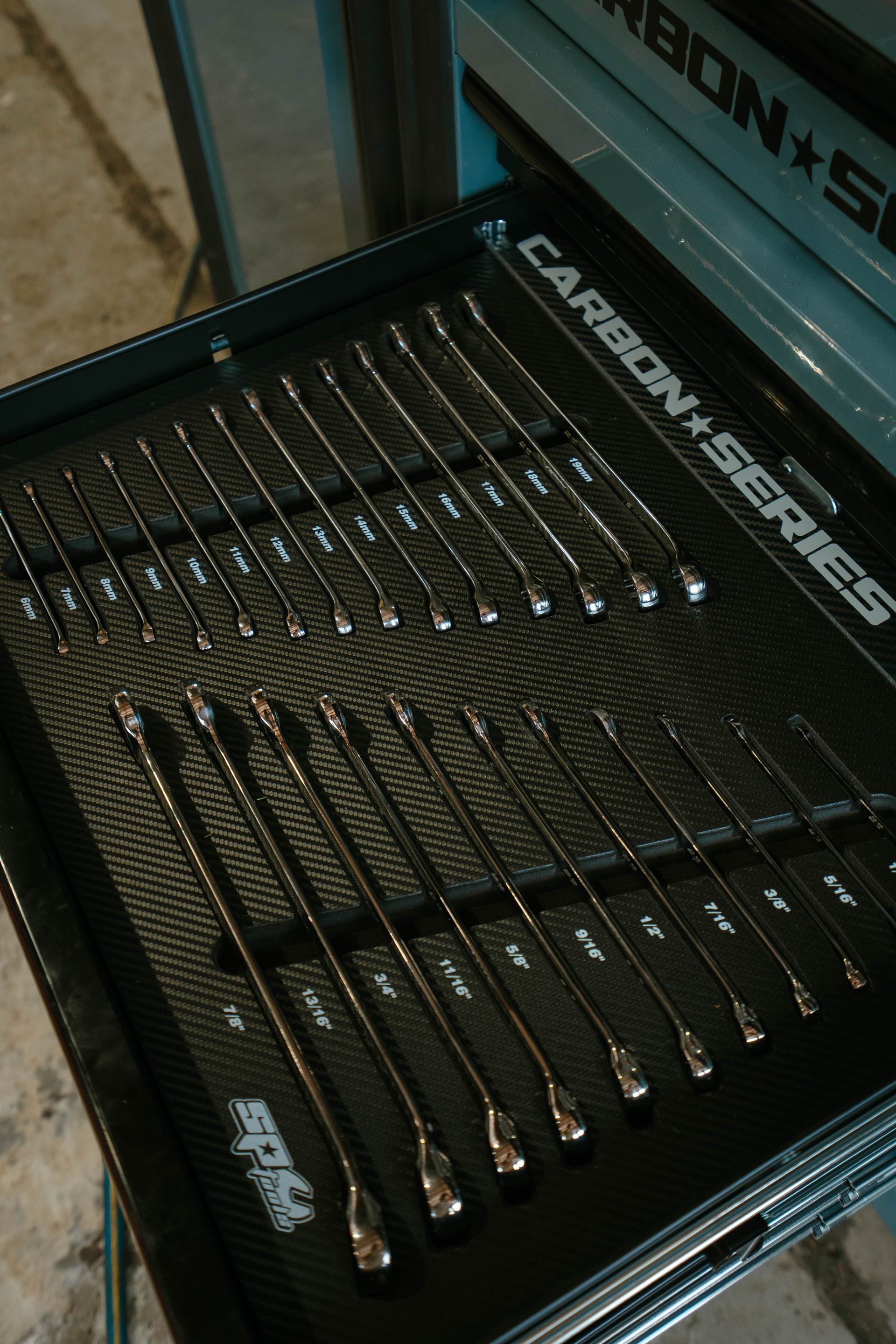 Set Of Black Carbon Fiber Wrench Tools in an Open Case — BOEX Tyres And Performance in Bowral, NSW