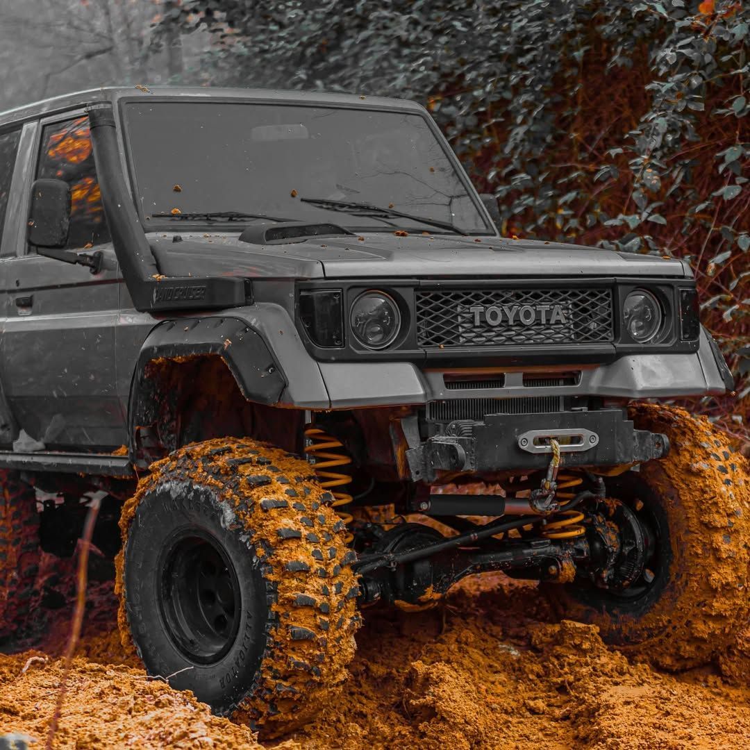 Black Toyota Off-road Truck With Large Mud Tyres — BOEX Tyres And Performance in Bowral, NSW
