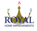 Royal Home Improvements logo with gold crown and blue, green, and red accents
