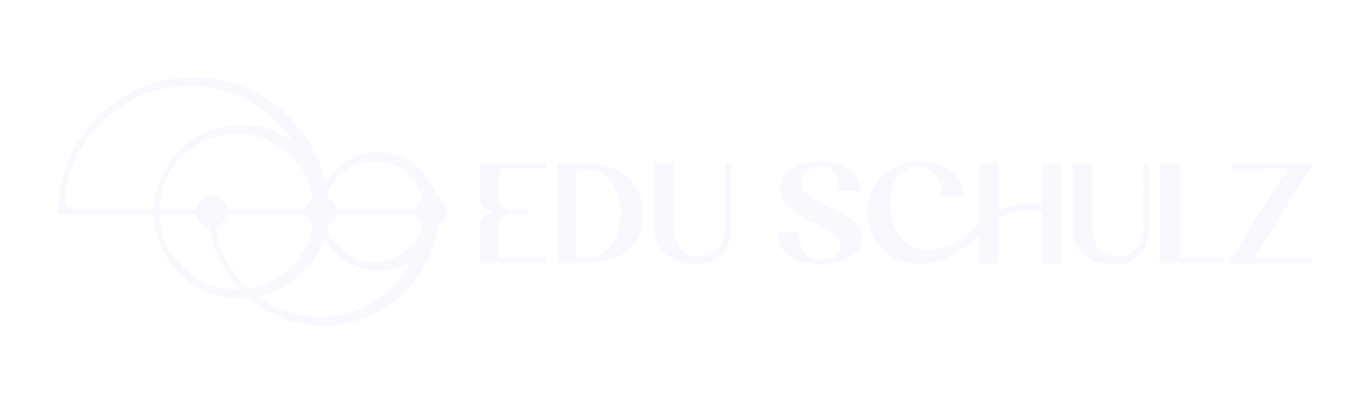 O logotipo da Edu Schulz apresenta um gráfico circular discreto e sobreposto ao lado do nome em letras serifadas finas.