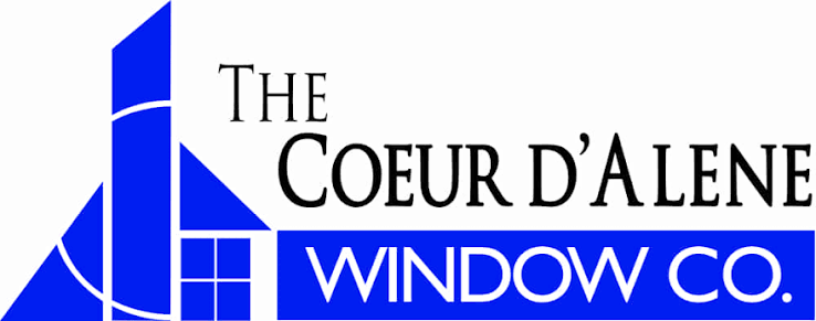 Coeur d’Alene Window Co. logo with blue window graphic and black and white text