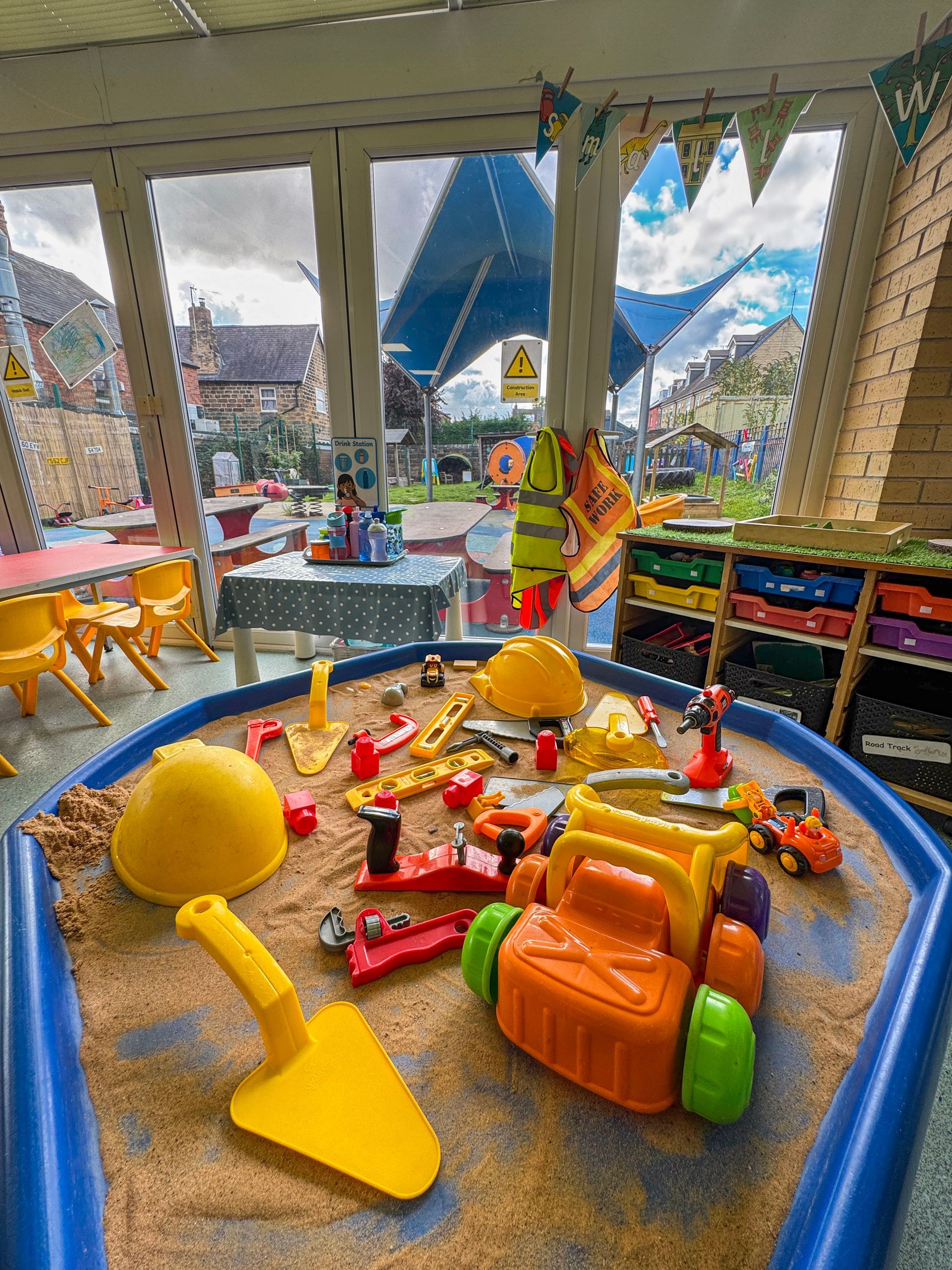 Nursery activity room overlooking the garden at our Barnsley Nursery