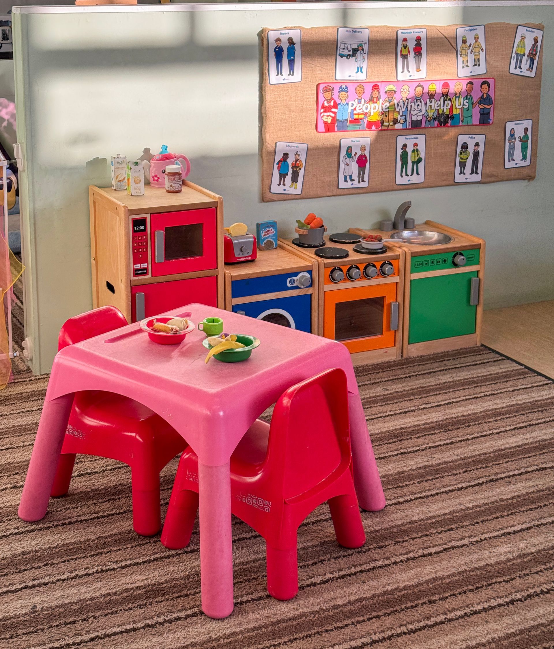 Nursery role play kitchen and learning area in Treeton