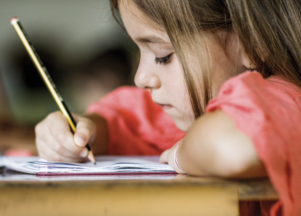 Young Girl Writing on a Paper — VIC, Aus — Virosafe Young Girl Writing on a Paper — VIC, Aus — Virosafe