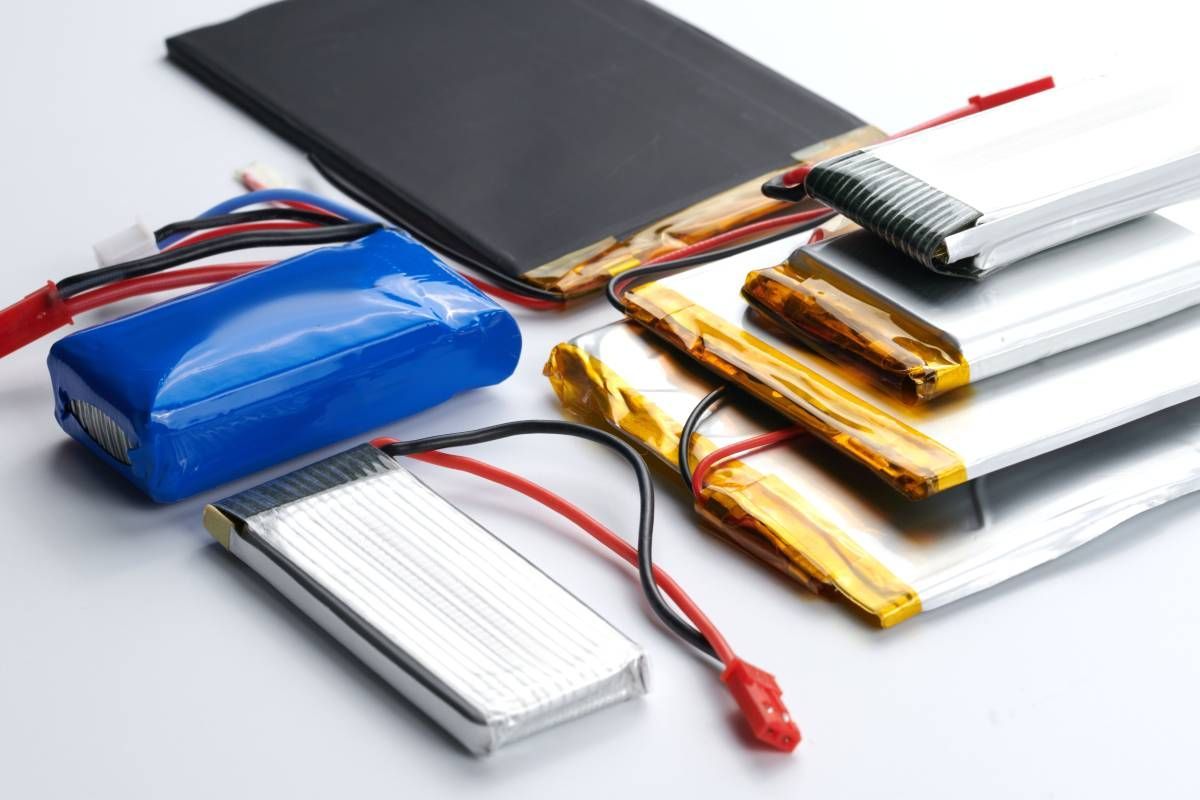 Different types of lithium battery isolated on white background near Lexington, KY
