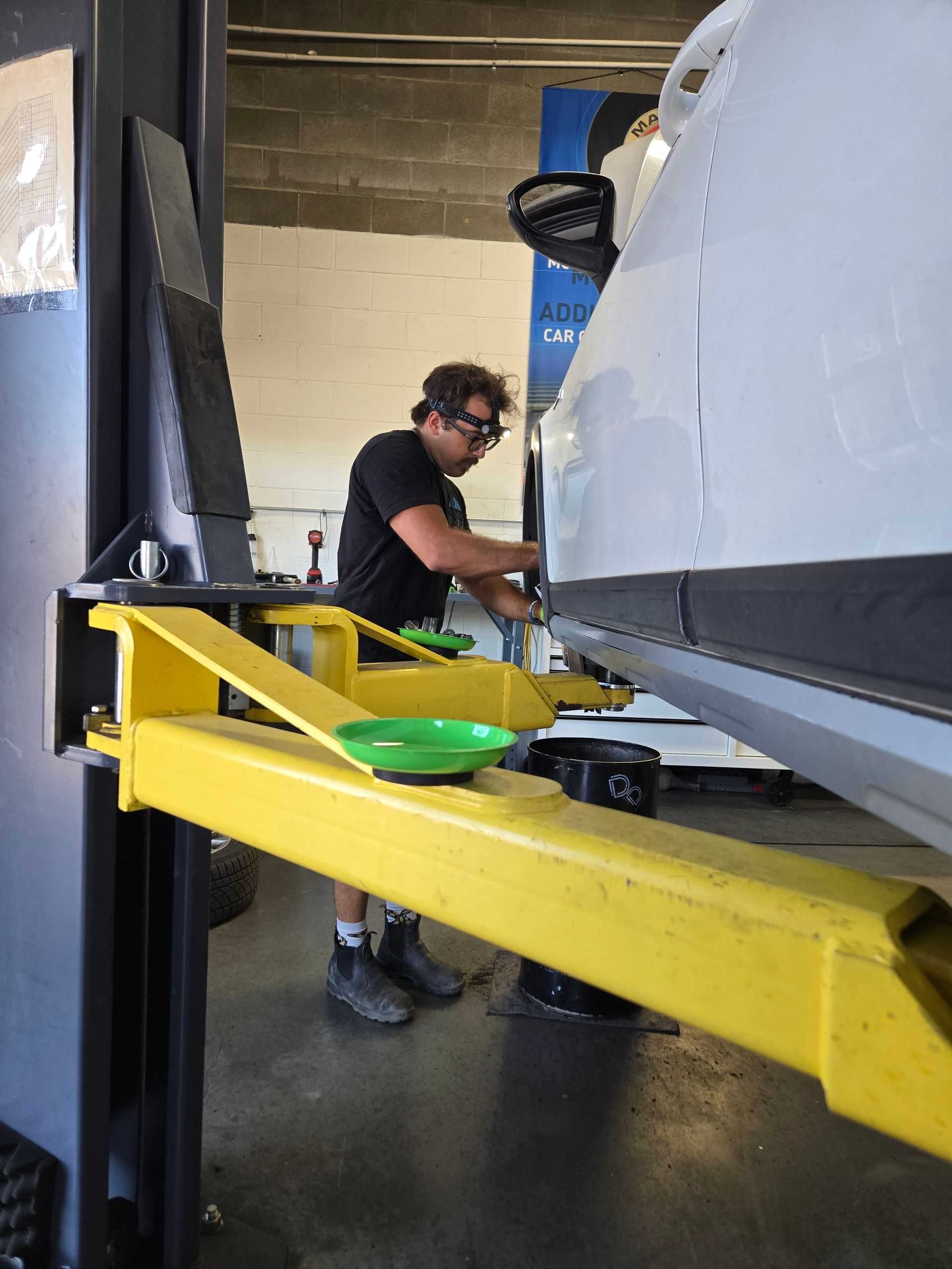 Aidan working on the alltrack