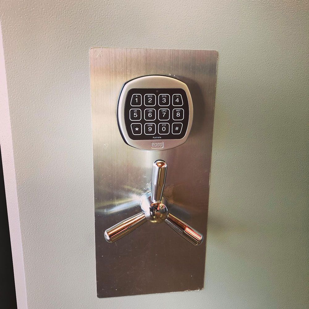 A Stainless Steel Safe with A Keypad — Toowoomba Locksmiths in Toowoomba City, QLD