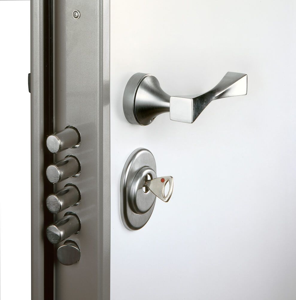 Close up Of a Door with A Handle and Key — Toowoomba Locksmiths in Toowoomba City, QLD