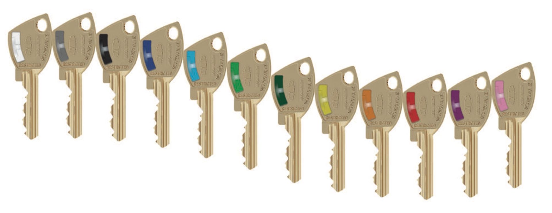 A Bunch of Keys Are Lined up In a Row — Toowoomba Locksmiths in Toowoomba City, QLD