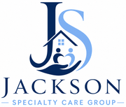 Jackson Specialty Care Group logo with stylized blue JS and house icon above the name