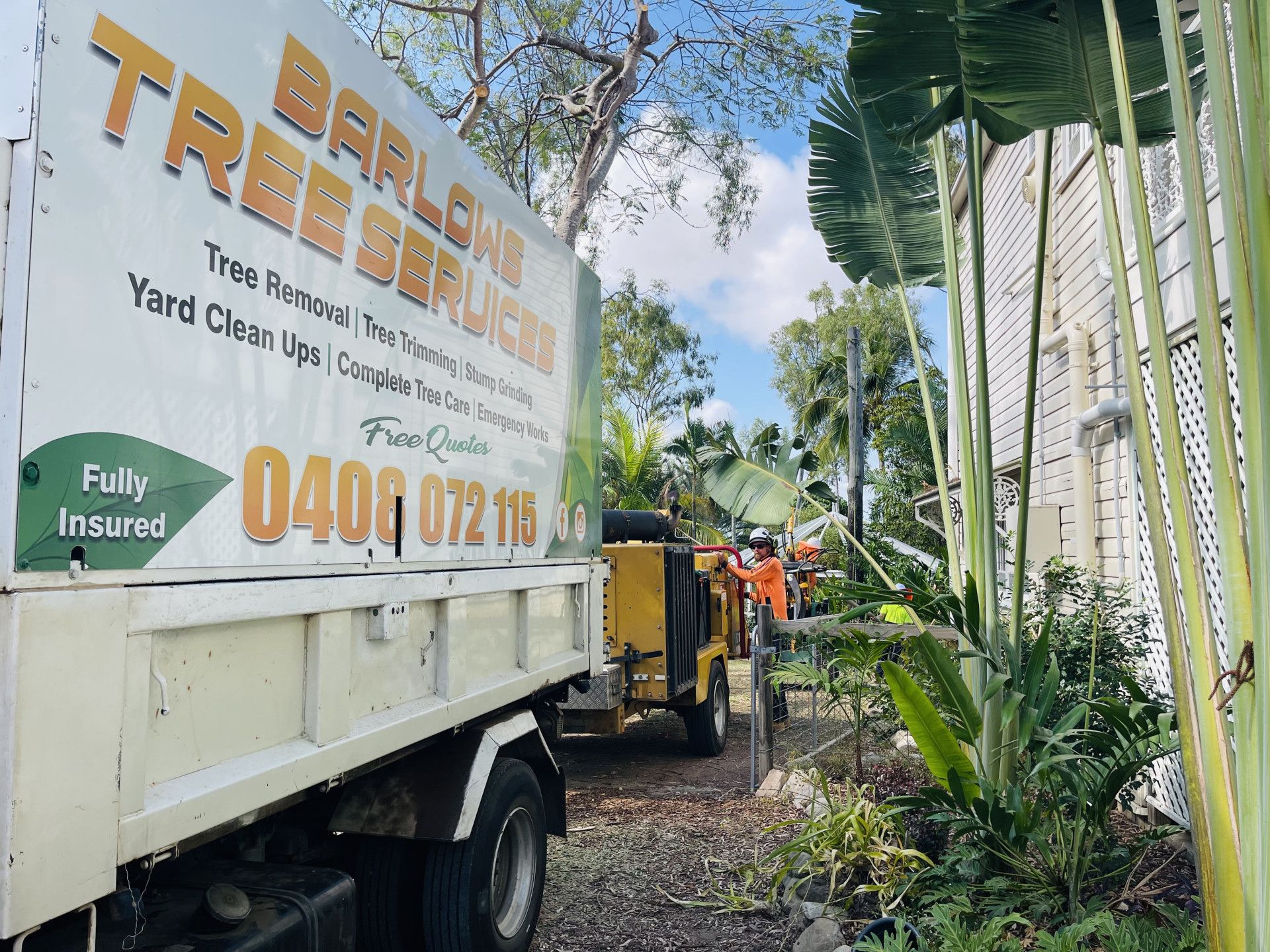 A Freshly Cut Tree Stump with Visible Wood Grain — Barlows Tree Services in Rockhampton, QLD
