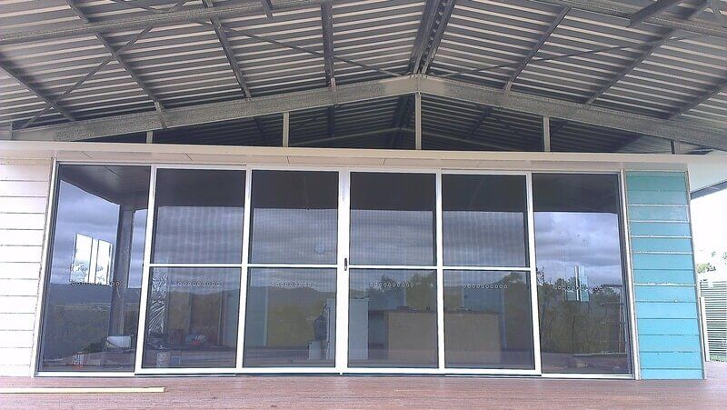 2 side Door With Glass Sliding Door And Metal Mesh- Security Fitters in Cairns, QLD