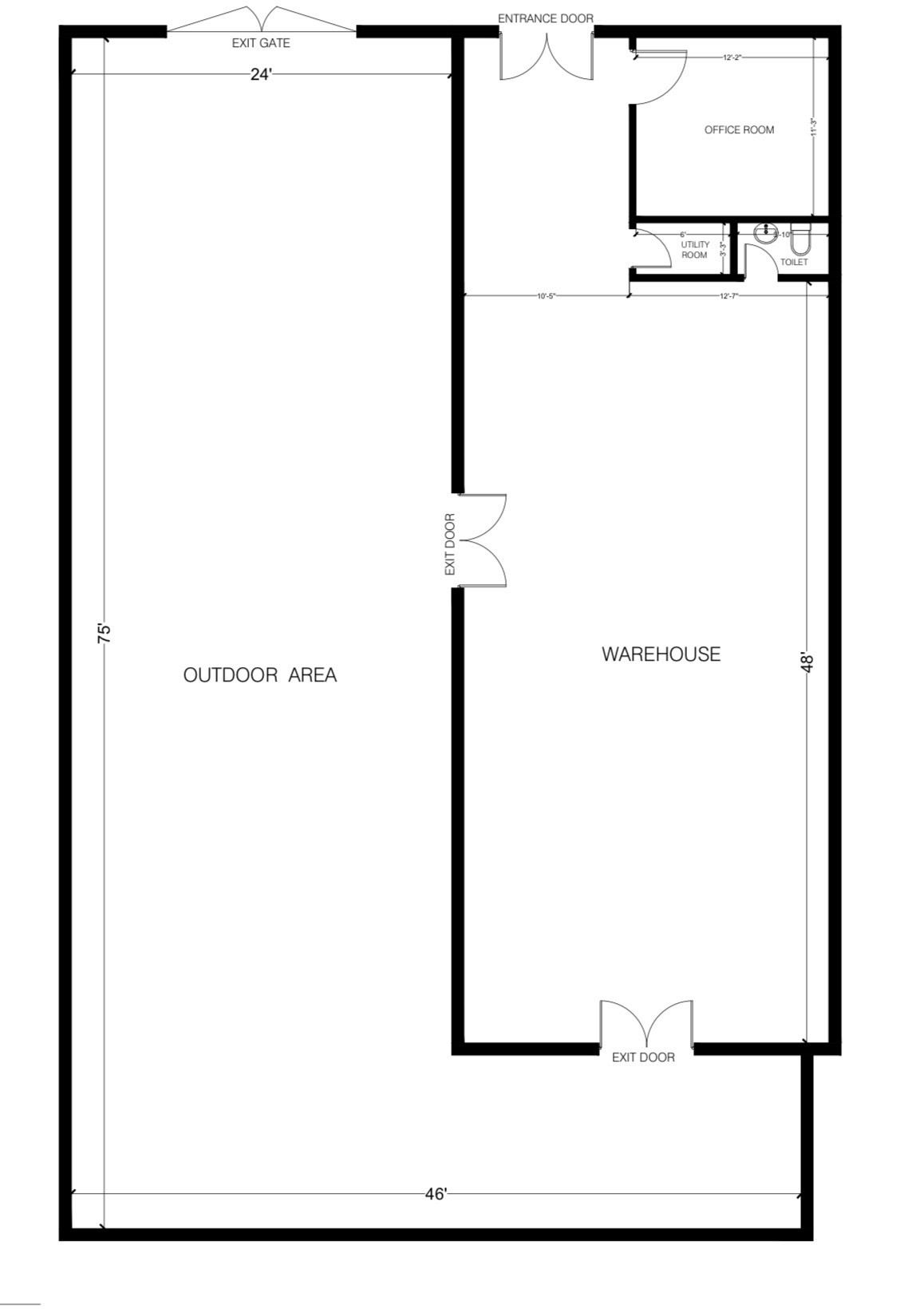 A black and white floor plan of a house.
