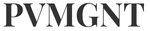 A black and white logo for pvm gnt on a white background.