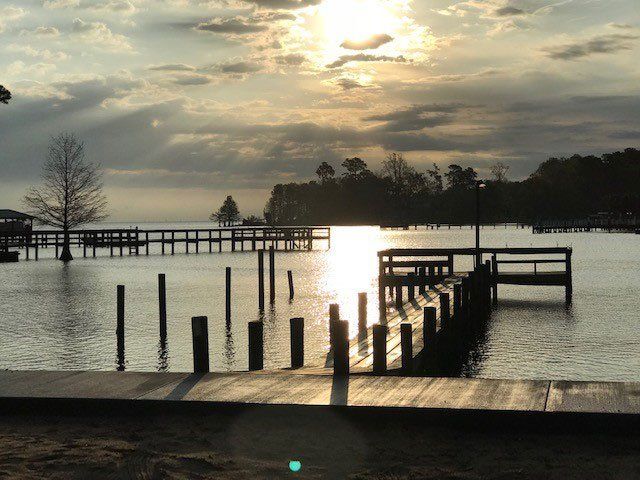 pier at sunset