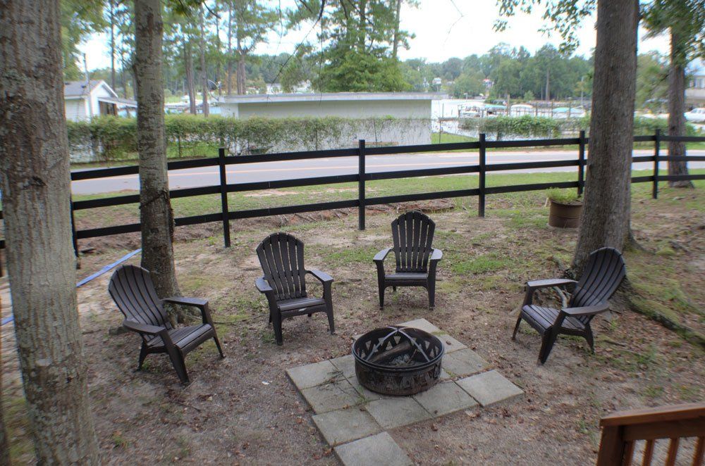 outdoor seating area