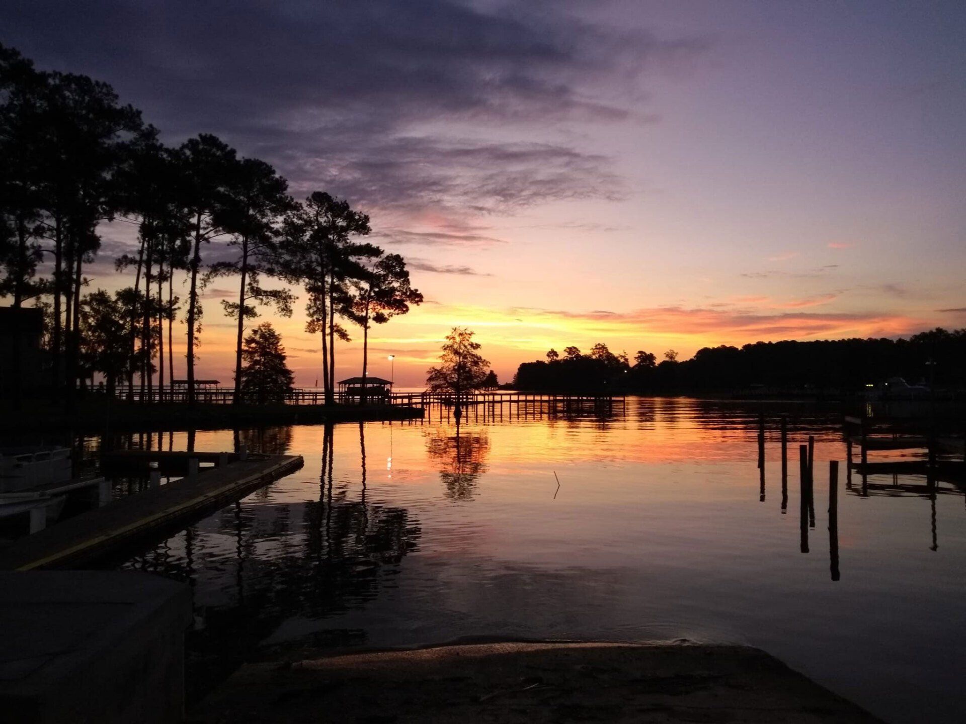 sunset on the lake