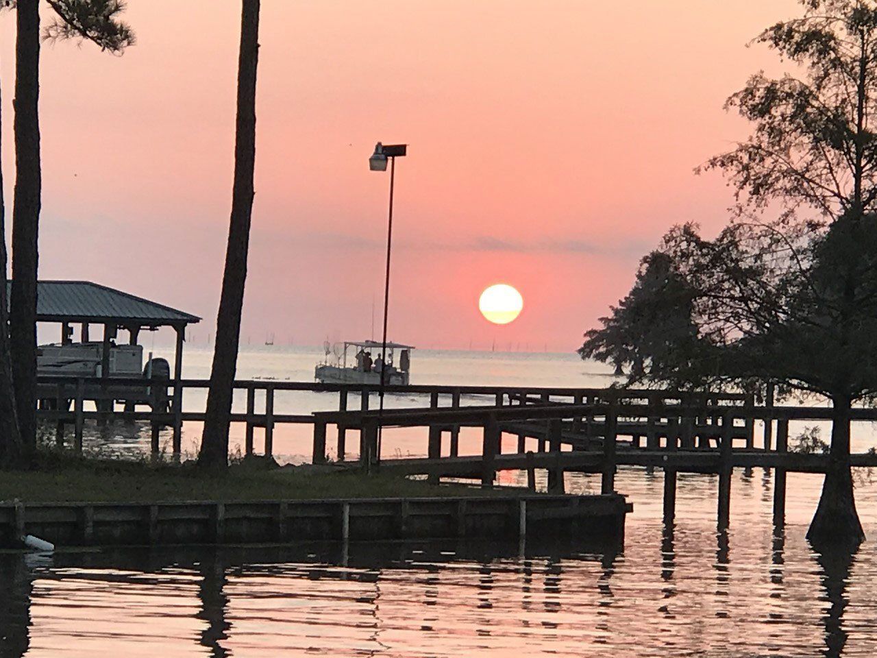 pier at sunset
