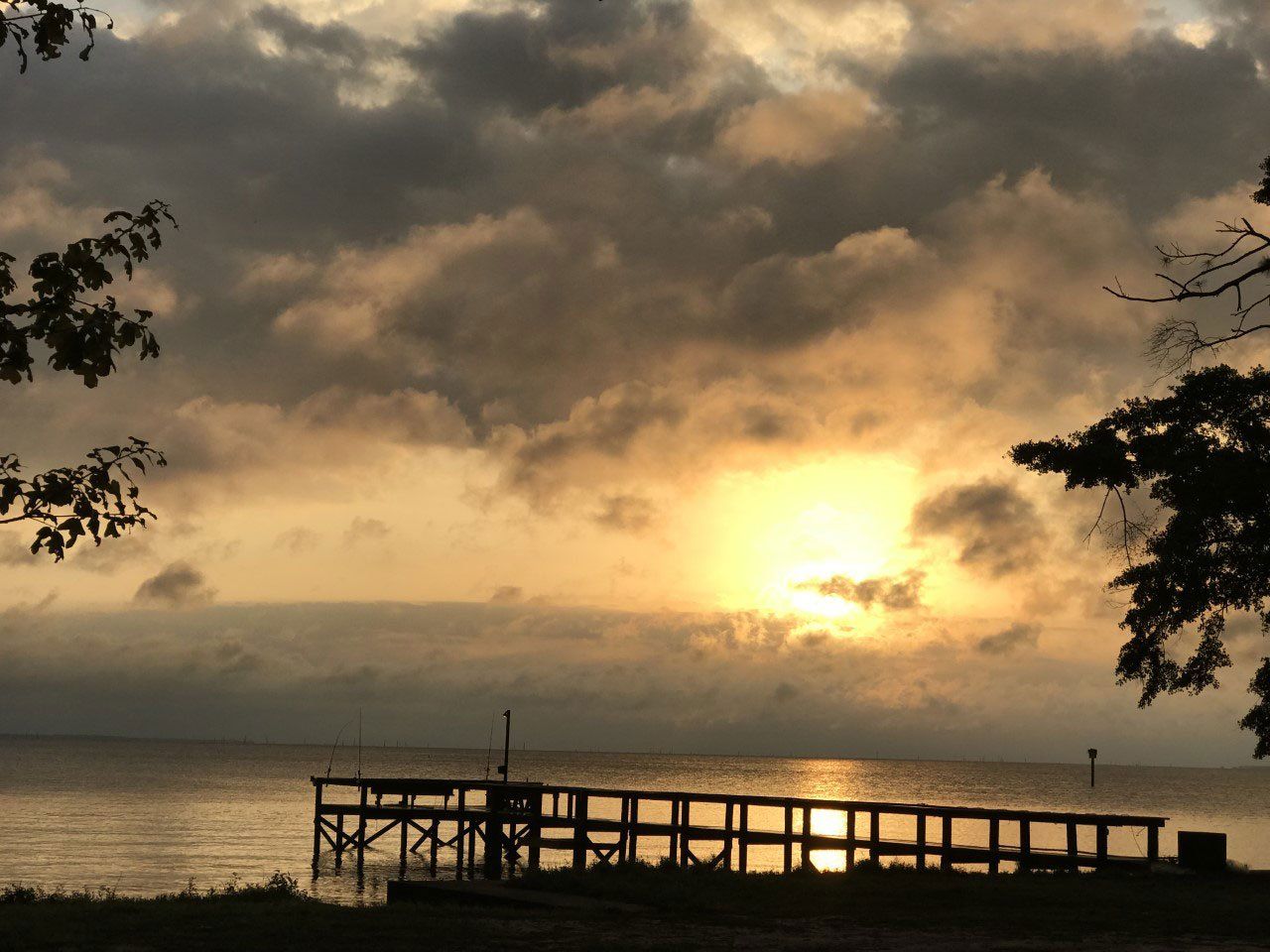 sunset at the pier