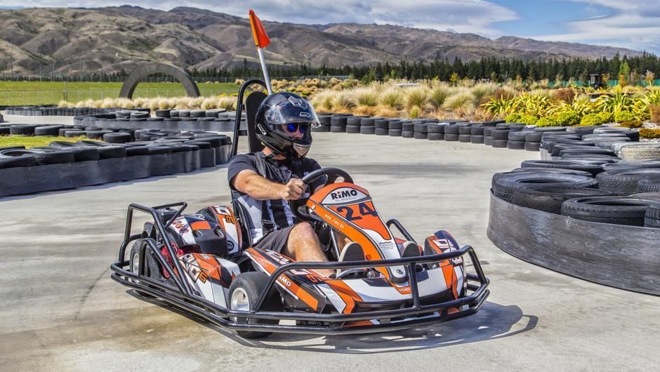Racing go-karts, motor sport museum, u-drive experience, mini golf, and loo with a view