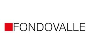 Logo di Fondovalle: testo nero accanto a un quadrato rosso.
