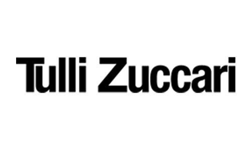 Logo Tulli Zuccari in testo nero su sfondo bianco.
