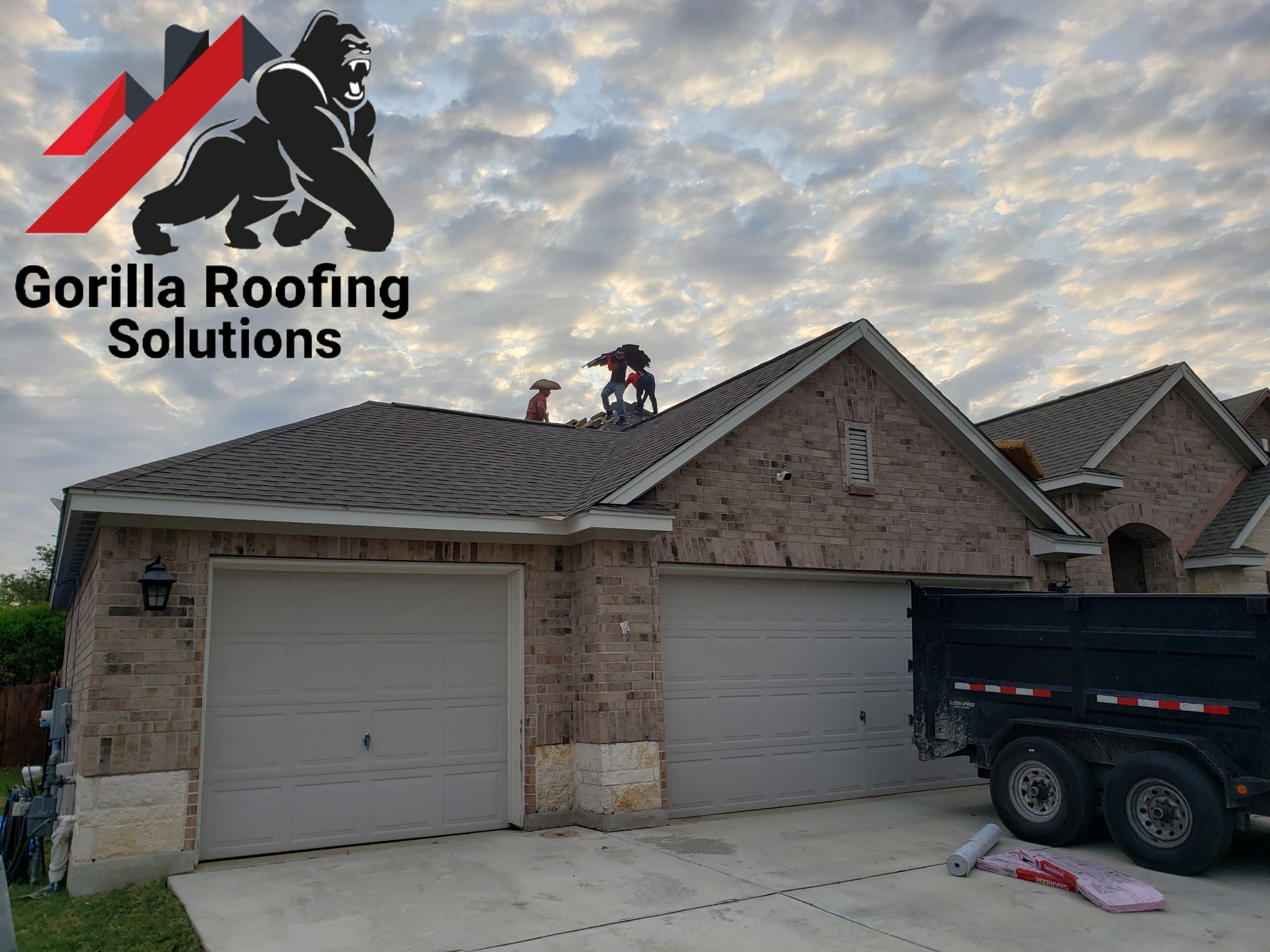 An image showcasing the installation process of a gutter guard system.