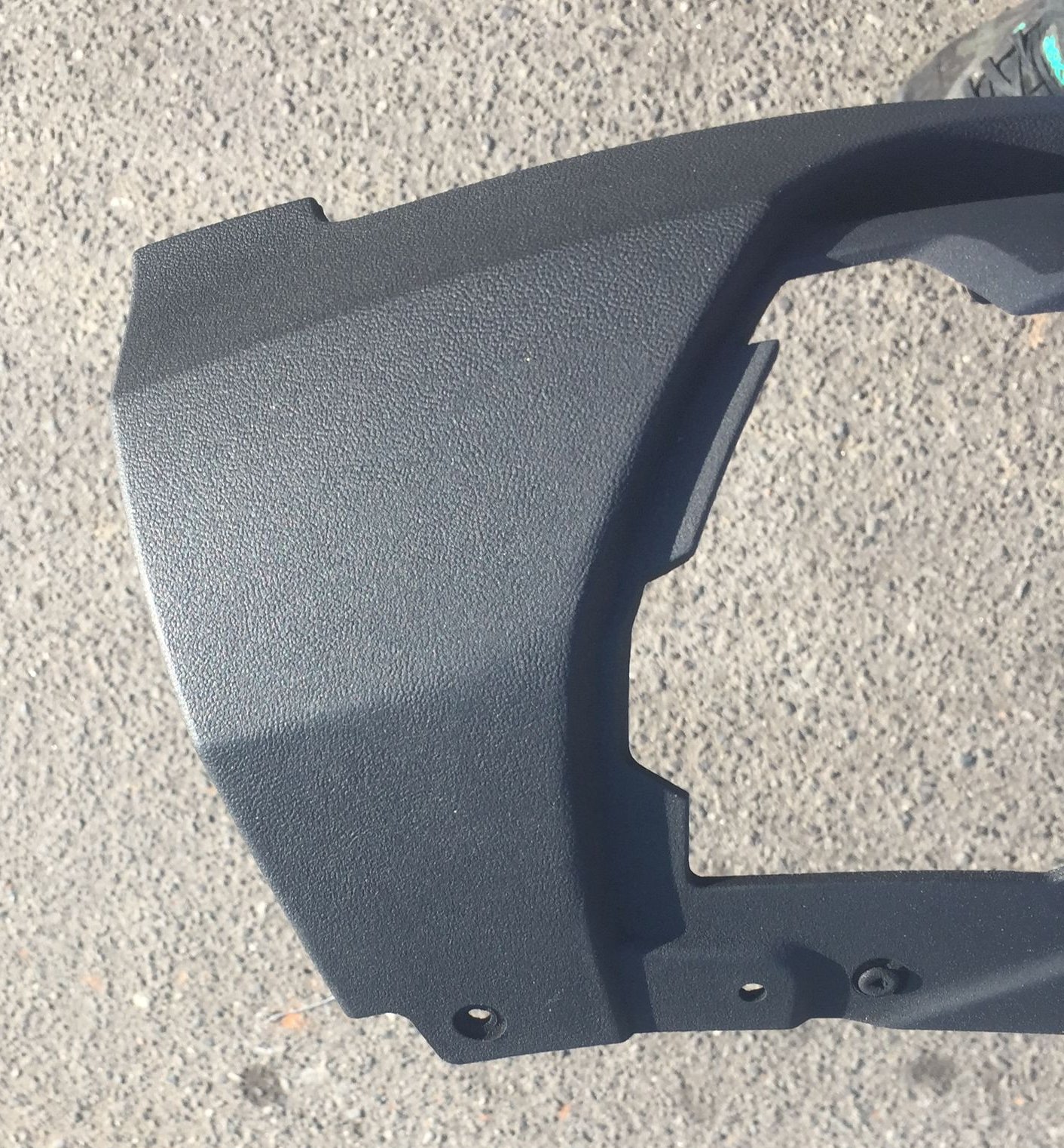 Textured Plastic Bumper collision scratches repair