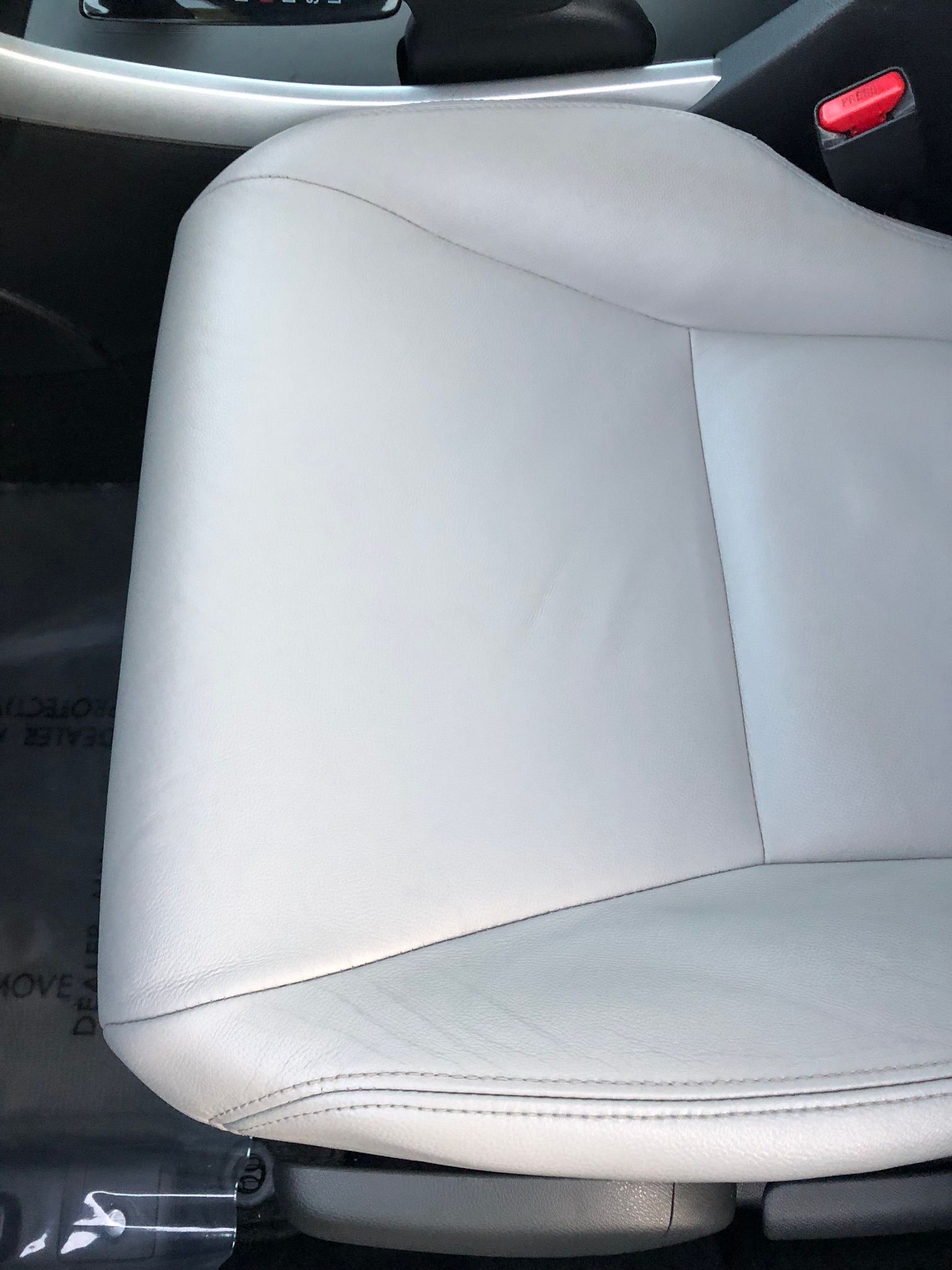 Leather Seat Faded and Scratches Repaired